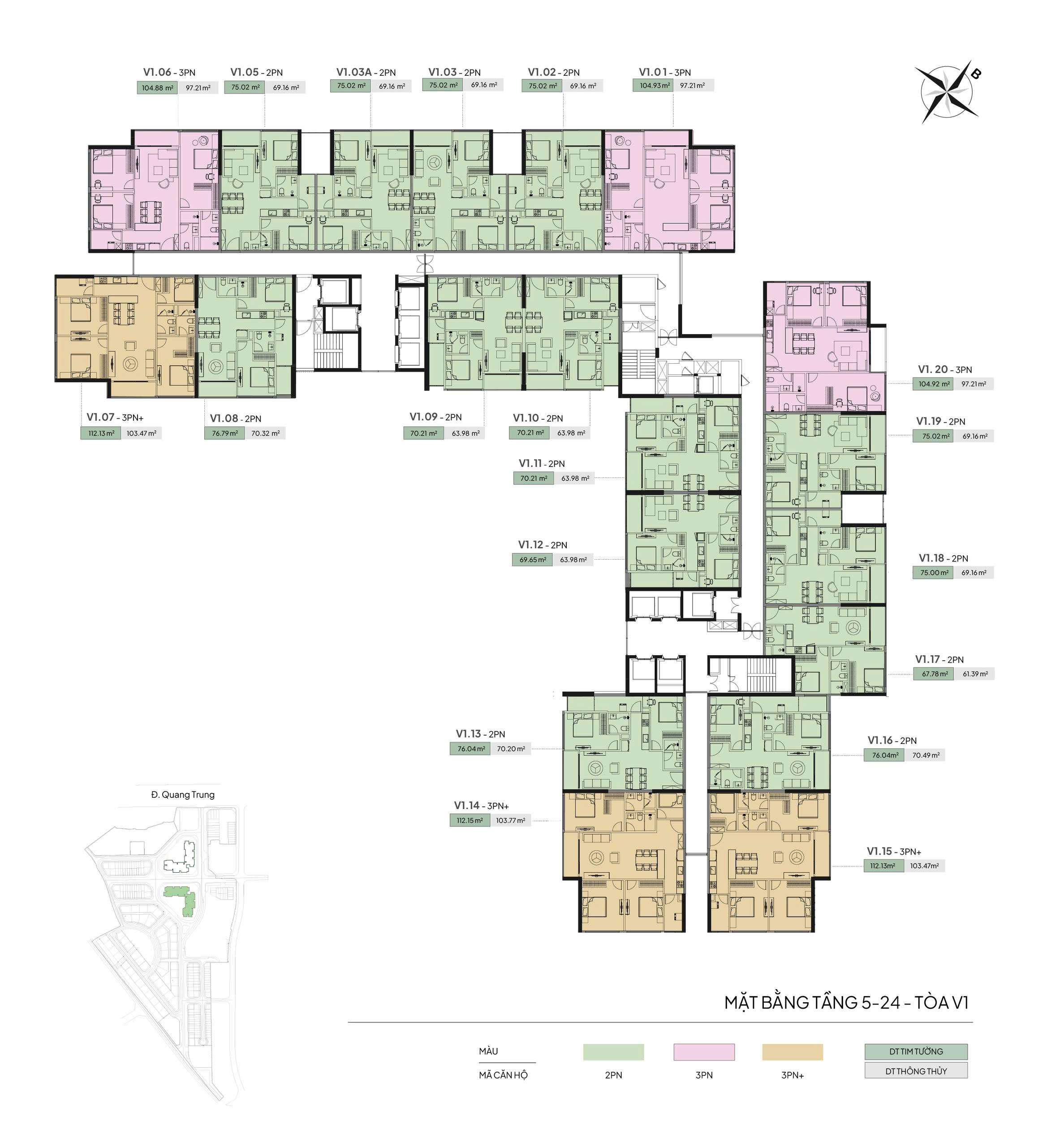 Mat bang chuan Toa V1 tang 5 24 Vista Van La